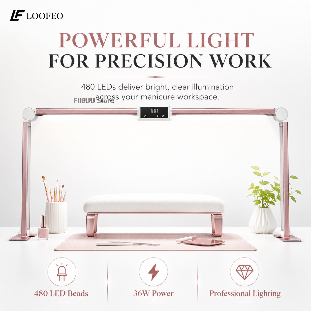 Desk Setup Lamp - Professionele LED nagellamp voor manicuretafel, nagelstyliste