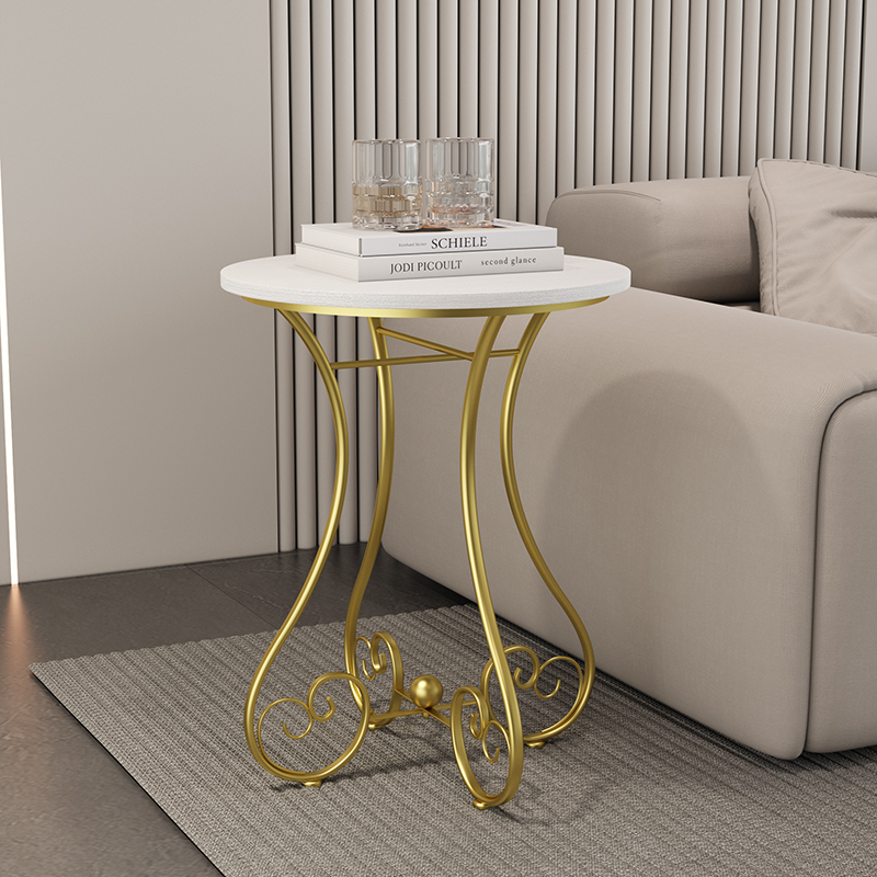 Desk Setup Minimalist - Minimalistische ijzeren bijzettafel Kleine ronde salontafel